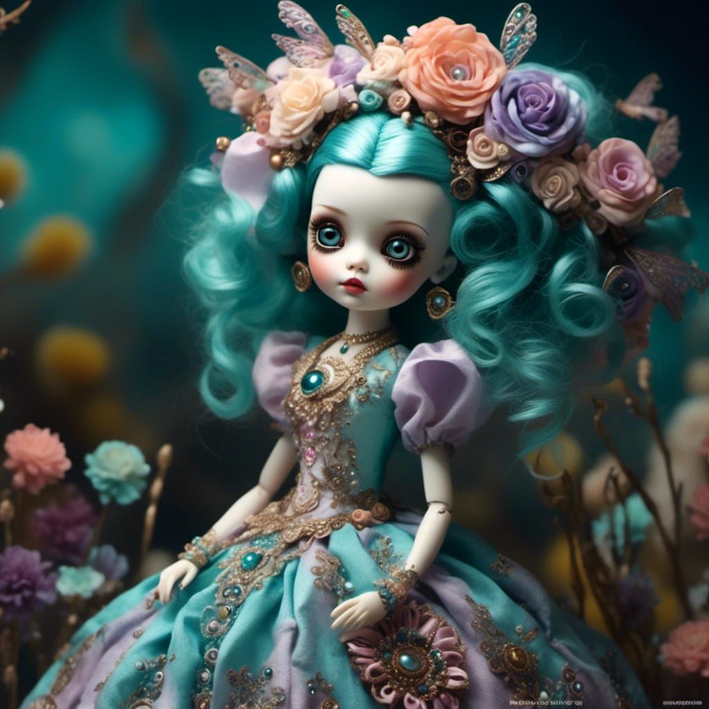 Ultra Realistic Mechanical Doll Portrait in Kawaii Style