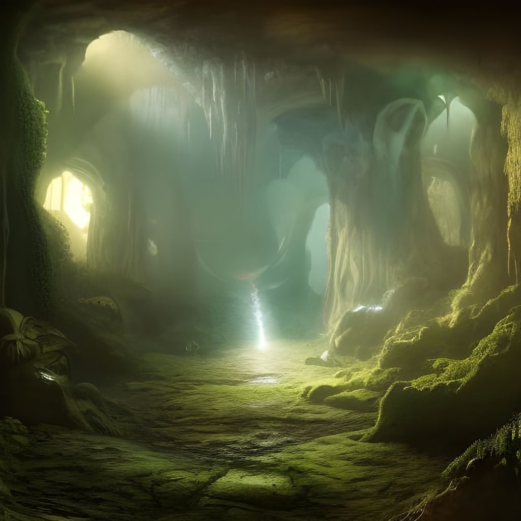 Haunted Cave with Ancient Paintings and Ghost