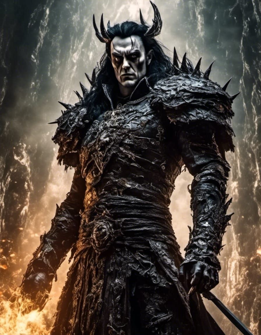 Dark Elf King Portrait in Dark Fantasy Realism