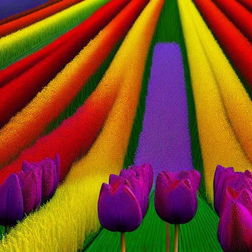 Tulip Forest Floor in Vivid Colors