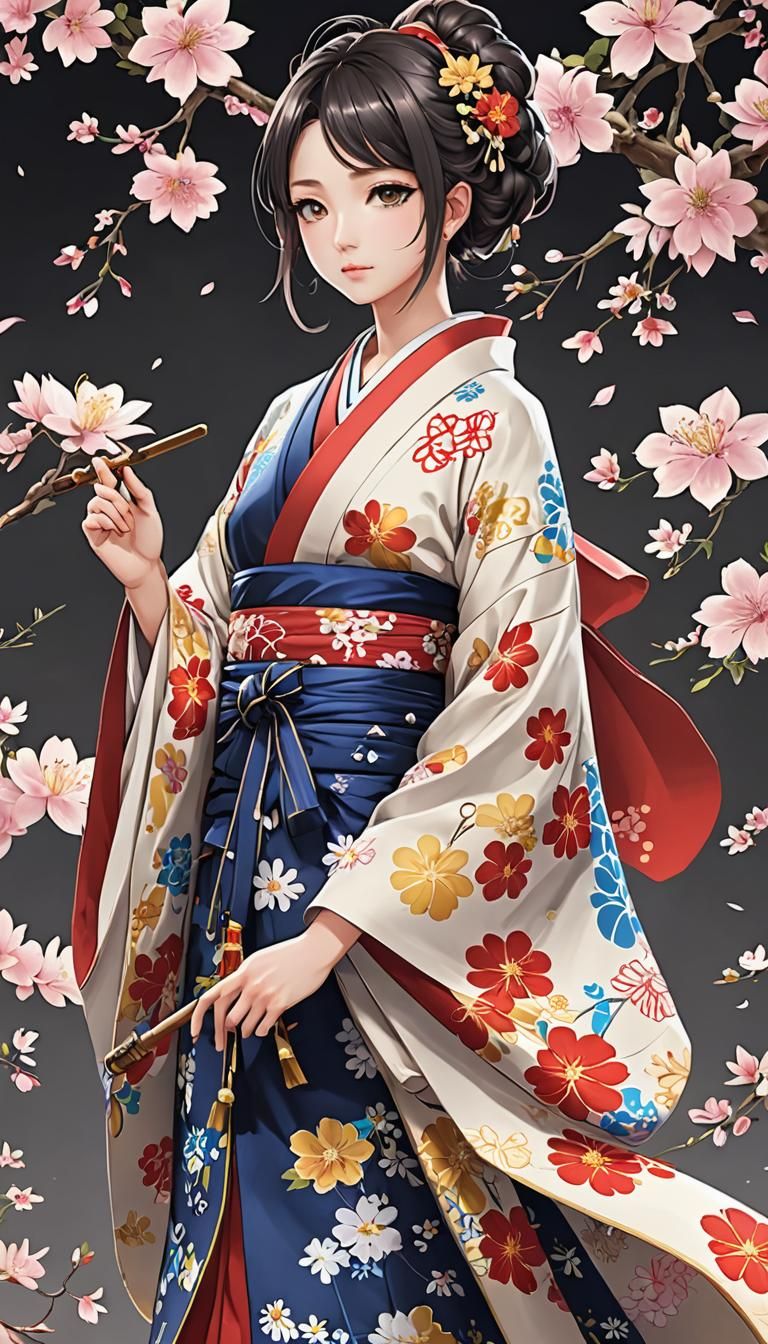 Dancing Woman in Kimono, Anime Key Visual