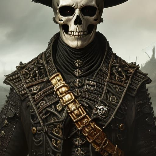 Black Flag Skeleton Pirate Lord