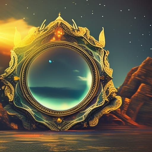 Desert Energy Portal: Detailed Digital Matte Painting