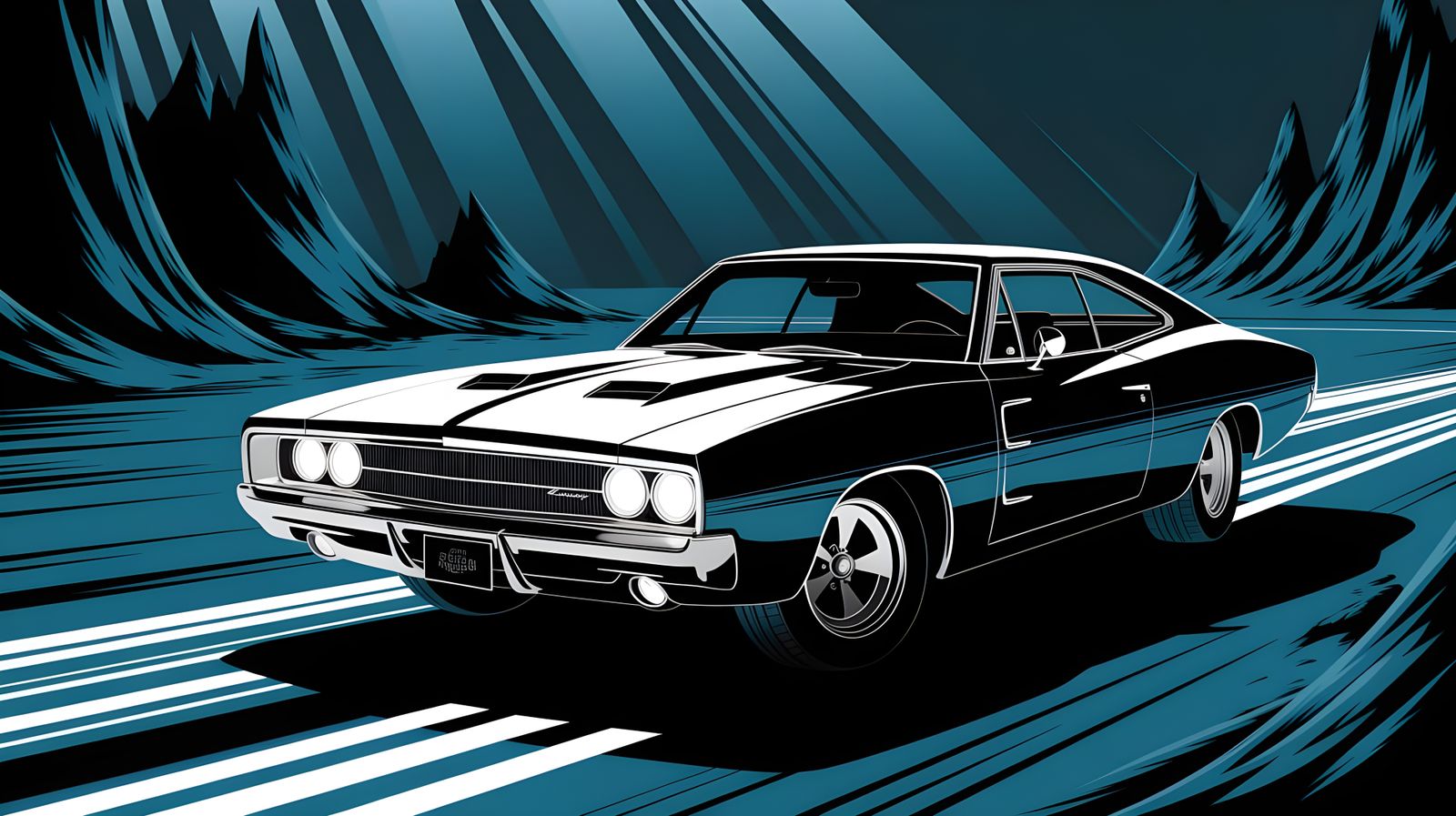 Alien Xenomorph Batman Car on Distant Planet