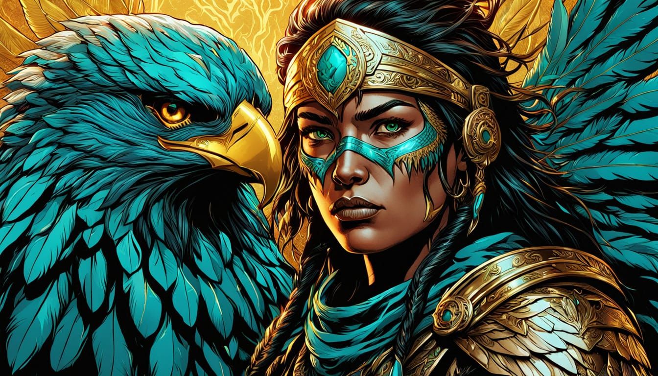 Warrior Woman Unleashes the Wild Spirit of the Plains in Vib...