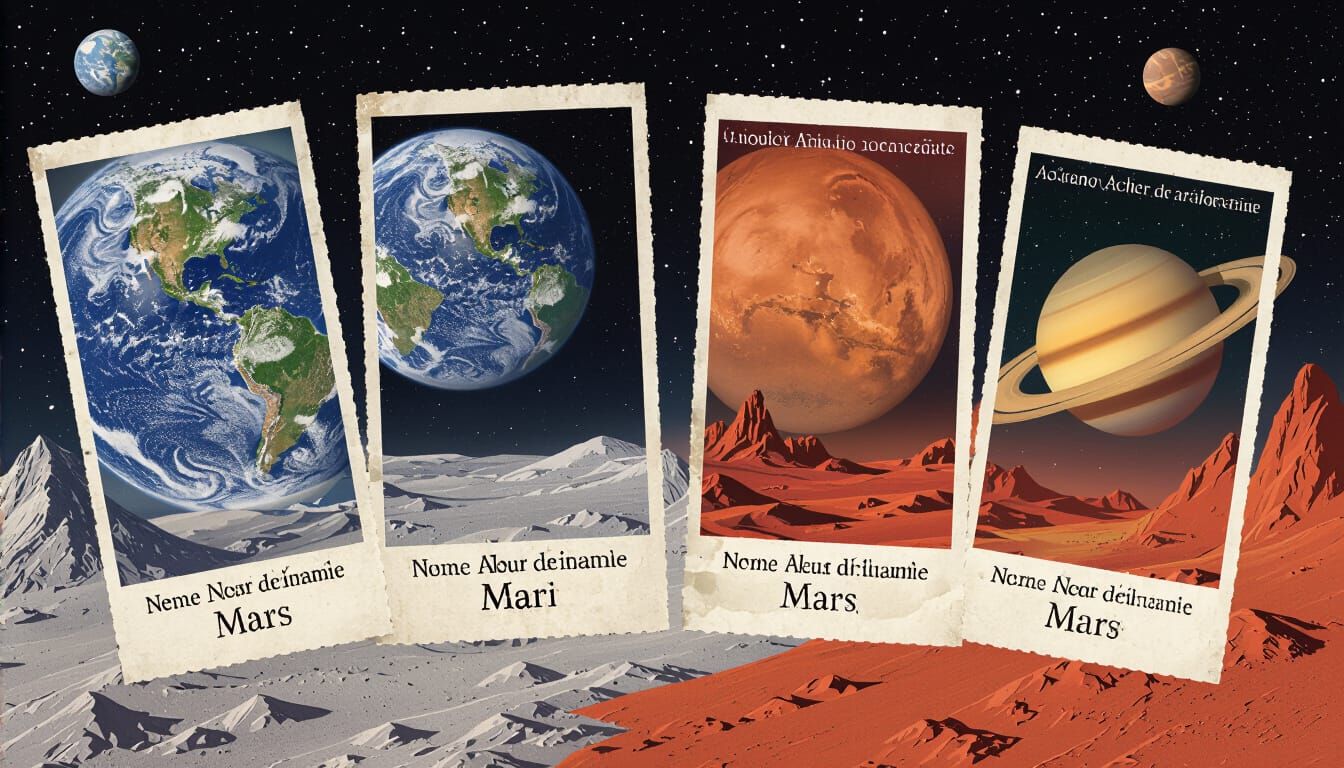Parallel Universe Postcards from Earth to Saturn