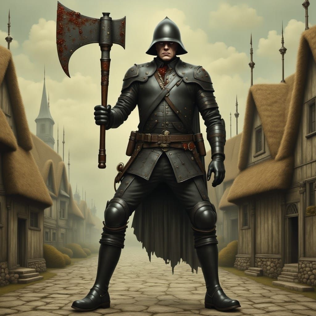 Dark Surreal Executioner: General Patton in 10th Century Vil...