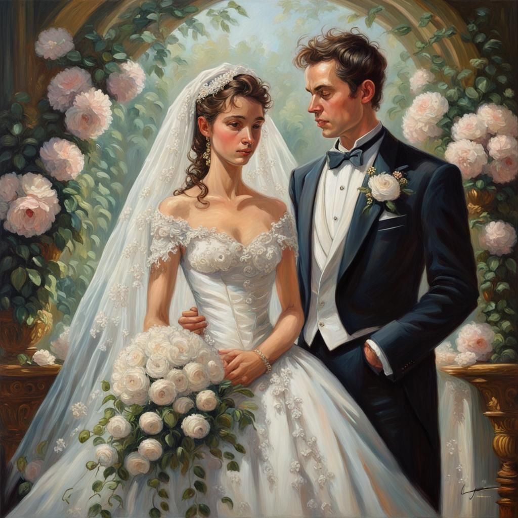 Rococo Wedding Ceremony in Soft Lighting