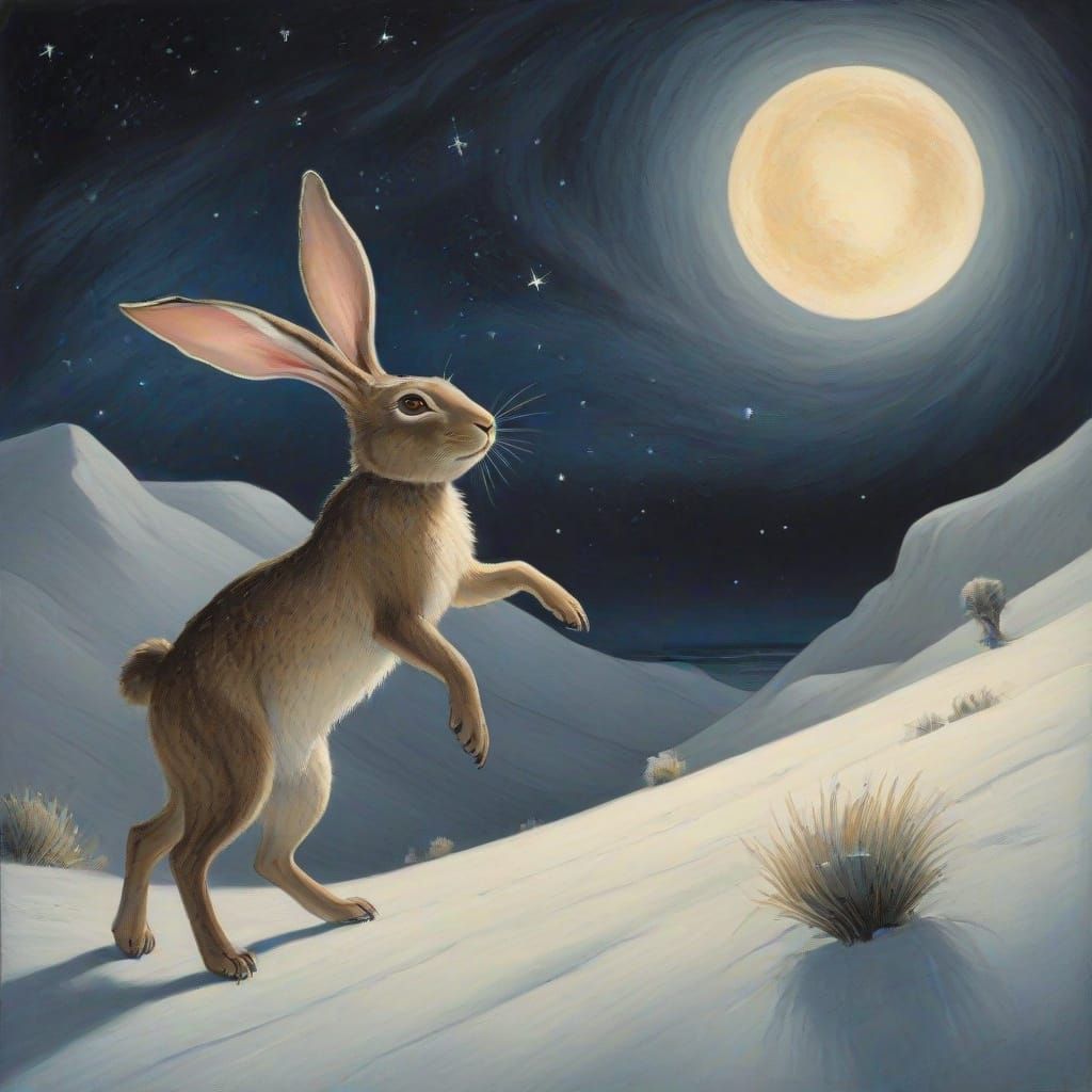 Rabbit-Devil's Descent: A Surreal, Symbolic Vision