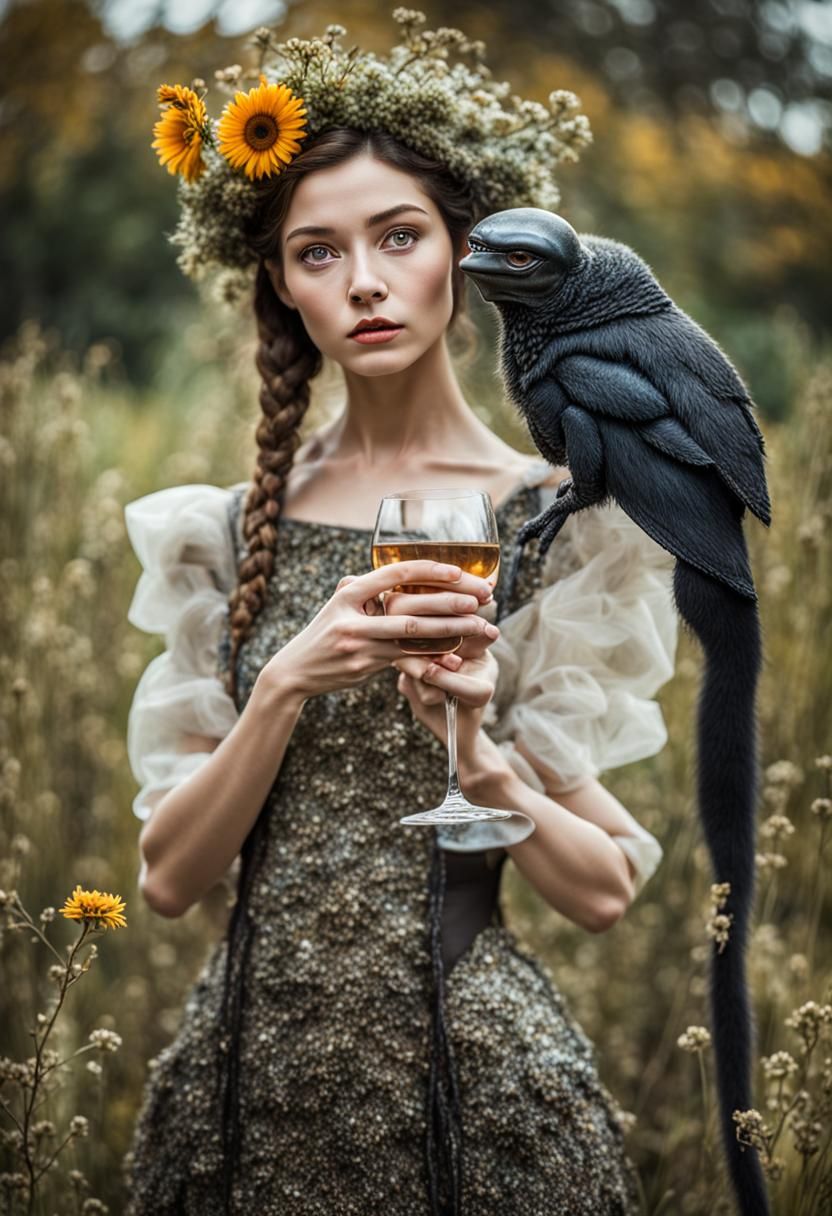 Surreal Alien Restaurant Celebration: Hyperrealistic 8K Pain...