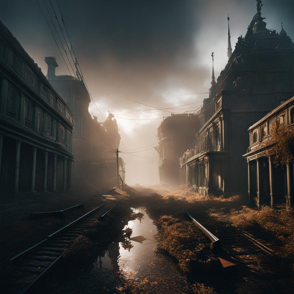 Terrifying Double Exposure in 3D Cinematic Style