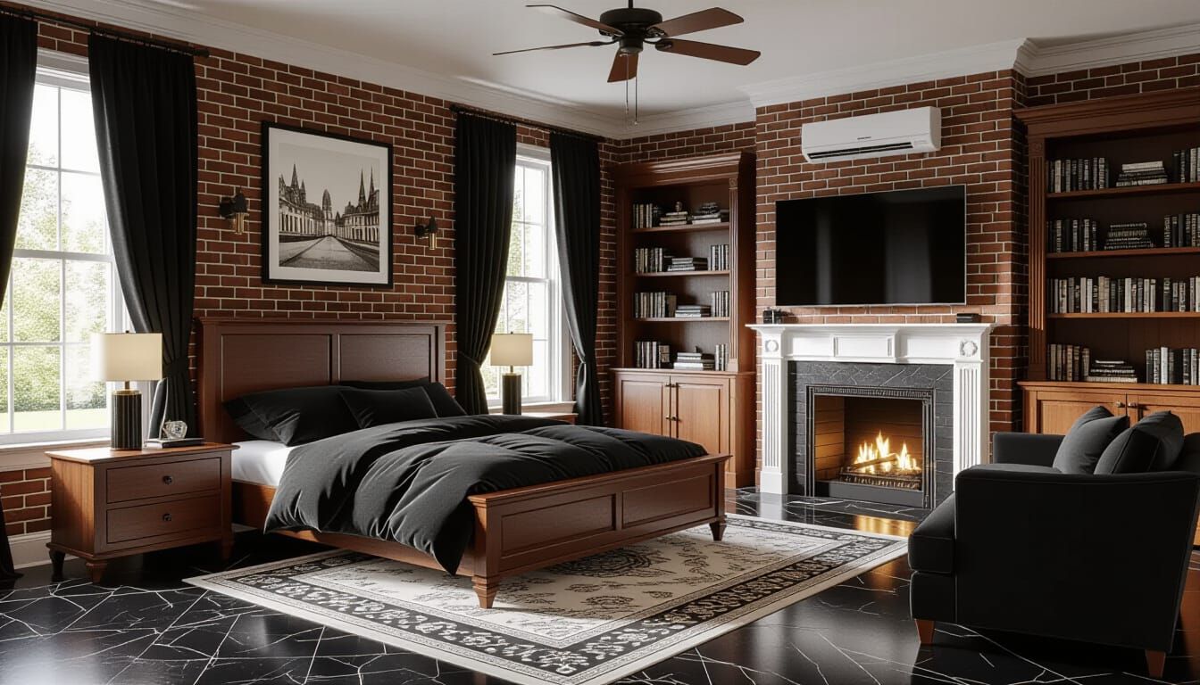 Luxurious Victorian Bedroom with Maple Furniture