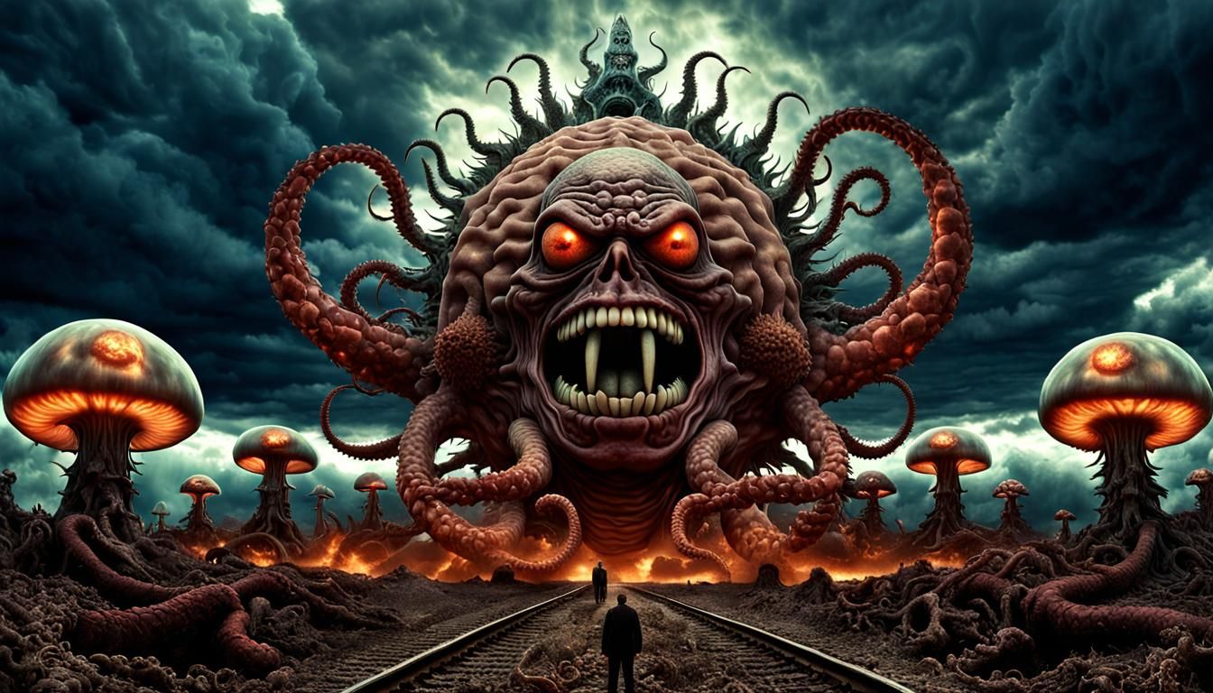 Apocalyptic Heavy Metal Portrait of Wingnut Goober