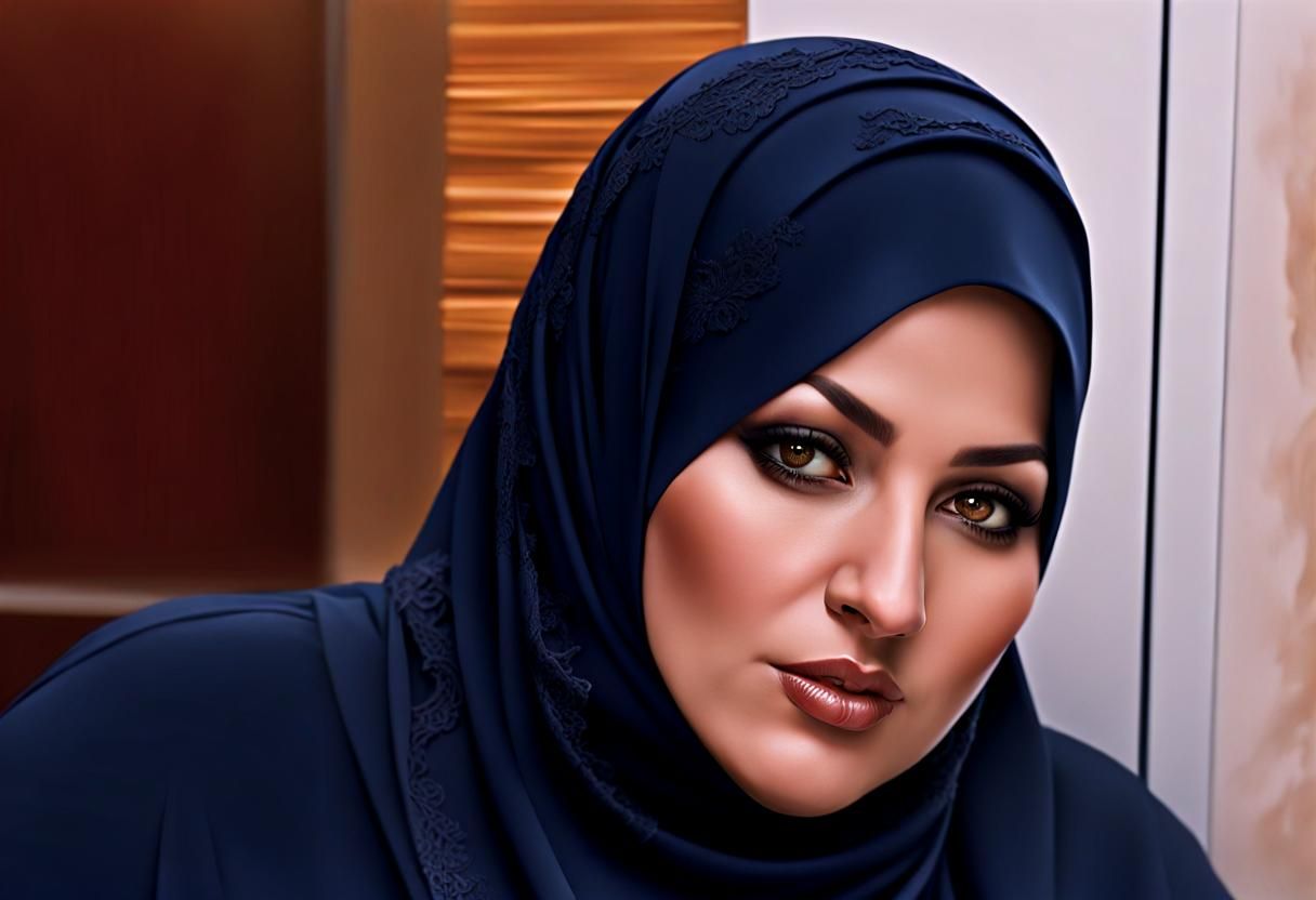 Intricate Image of Woman on Toilet in Public Bath