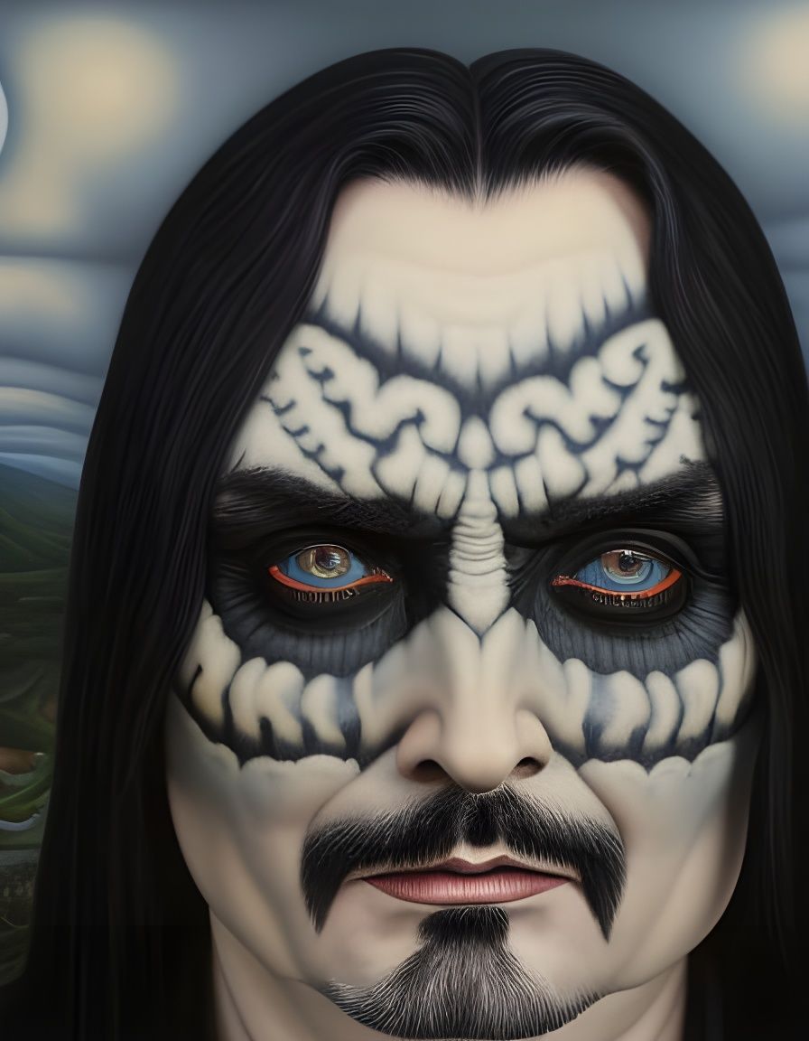 Dani Filth face tattoo