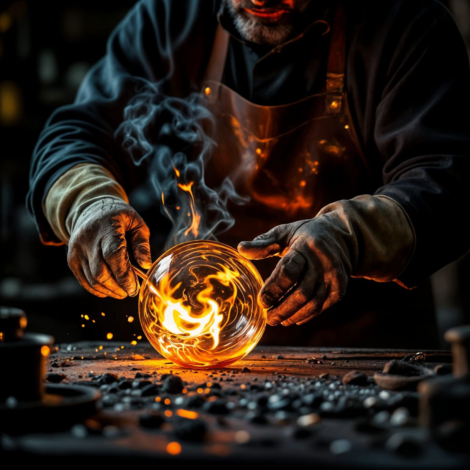 Glassblower's Hands: A Study in Photographic Realism
