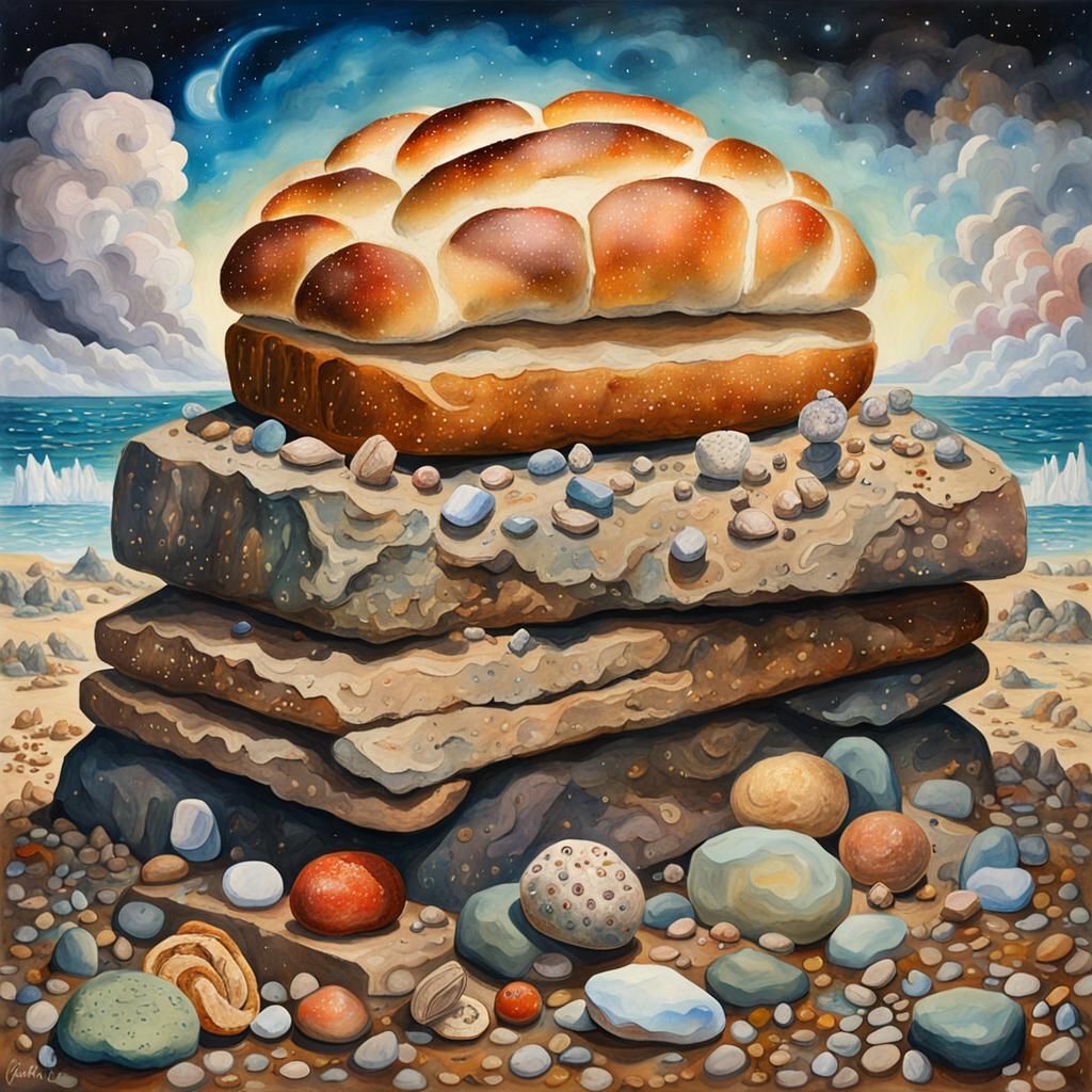 Surreal Bread Loaf Beach Diorama