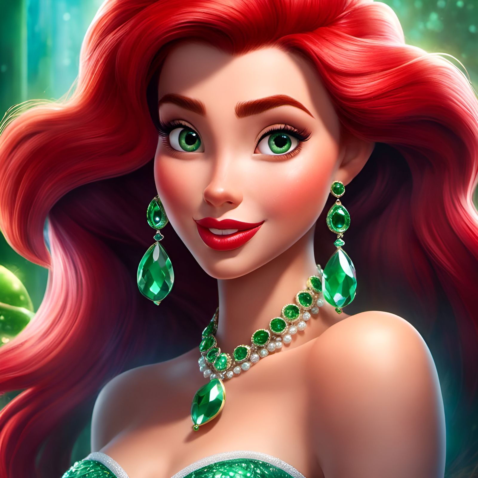 Gorgeous Princess Ariel in Hyper-Detailed 3D Render