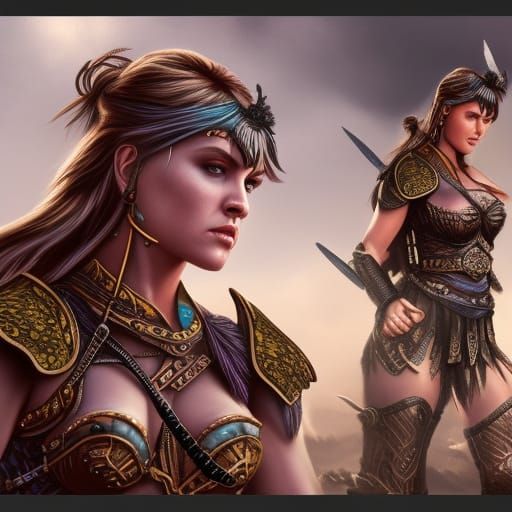 Xena Warrior Princess: Detailed Matte Painting