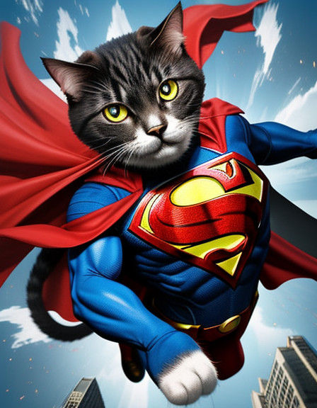 Feline Hero Emerges as Superman