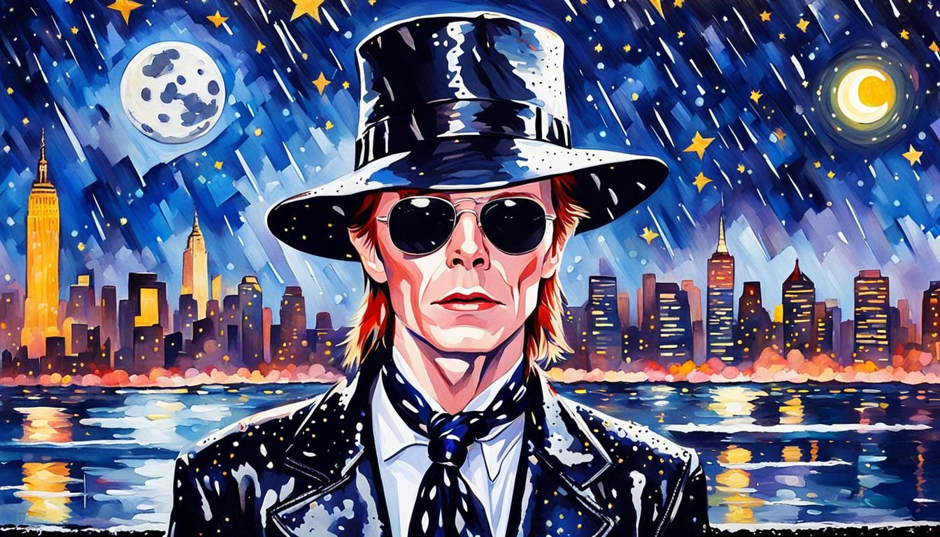 Pop Art Portrait in the Rain