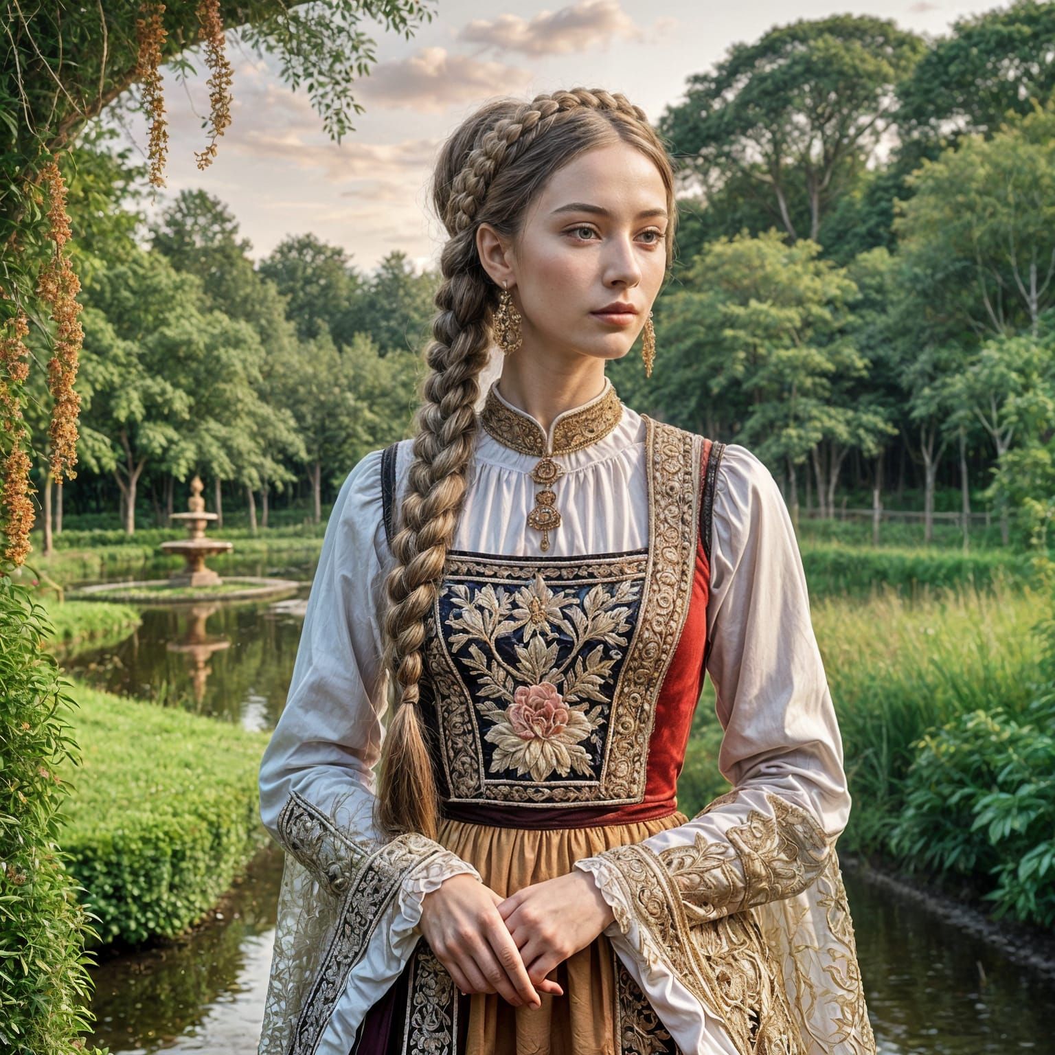 Tsarina Eudoxia in Traditional Russian Attire