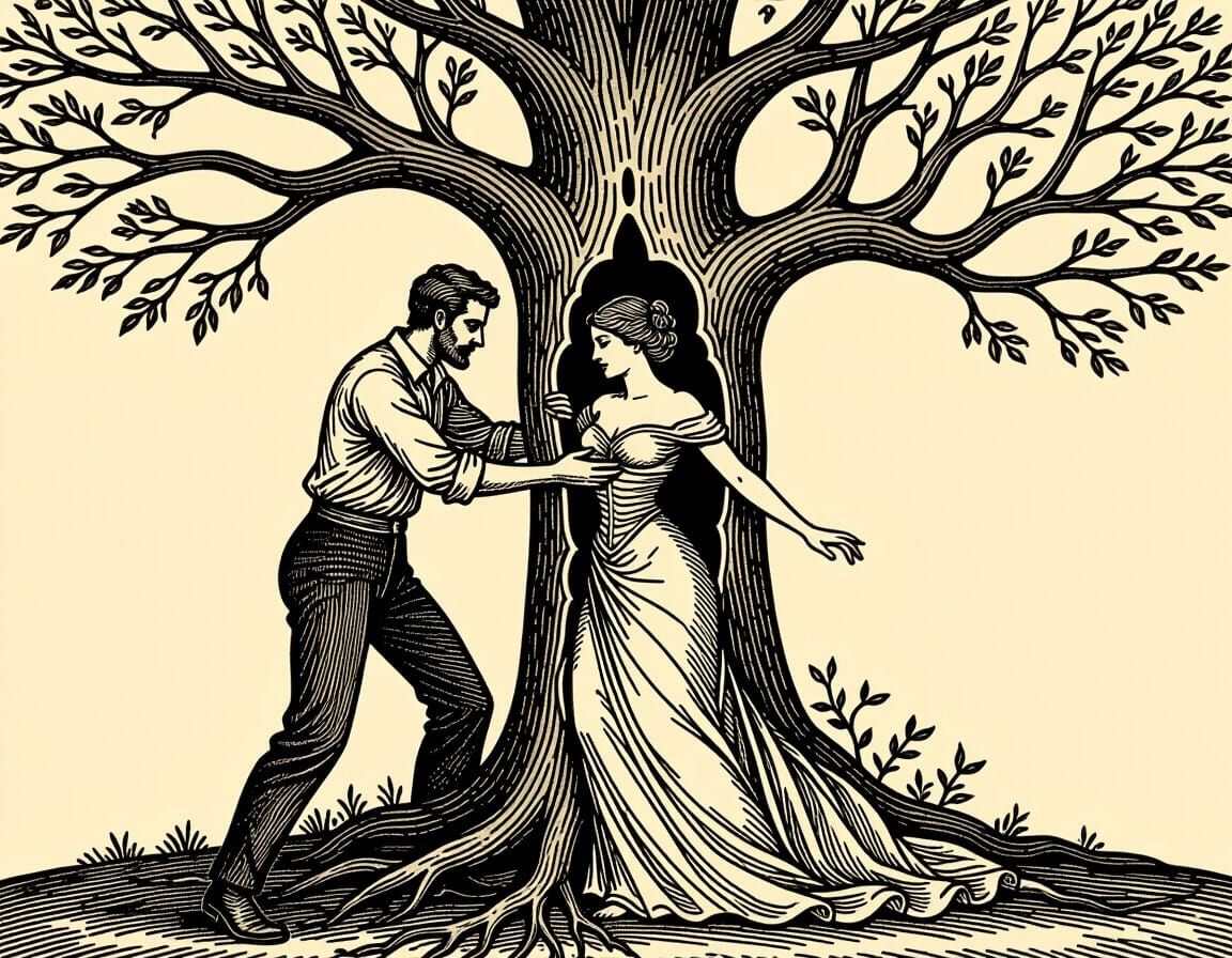 Surreal Anatomy: Woman, Man, and the Rib Cage