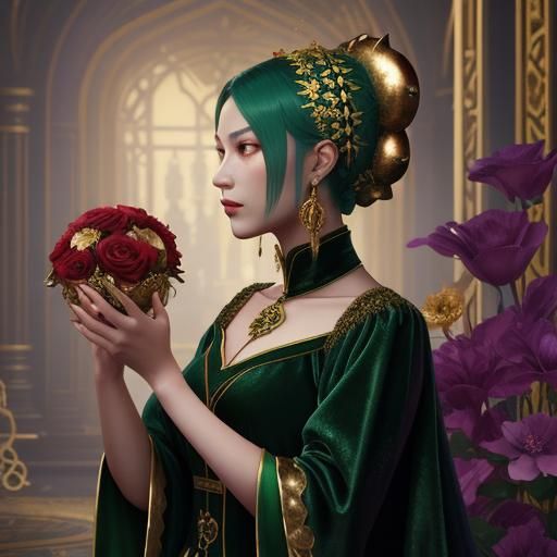 The Empress Tarot Card in Detailed Matte Painting