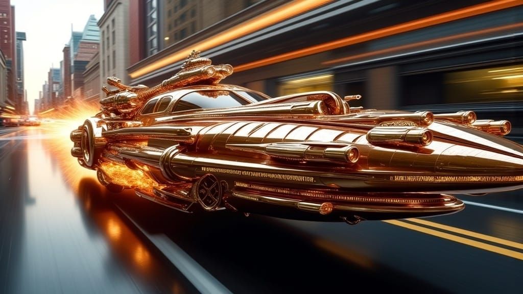 Steampunk Batmobile Racing Through Canton, NY