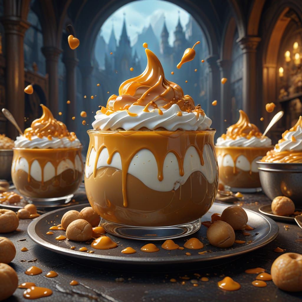 National Butterscotch Pudding Day Fantasy Art