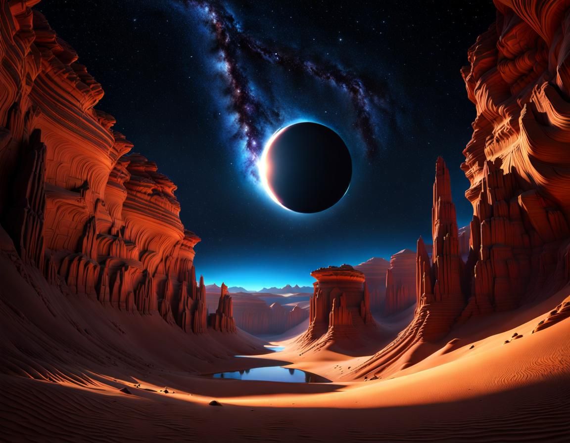 🥉 Desert Canyon with Eclipse