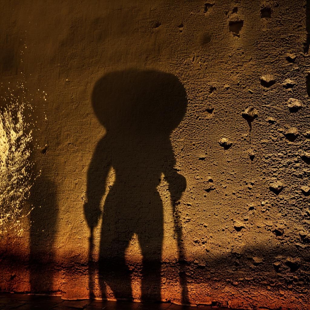 Liquified Shadow Being in Photogrammic Style