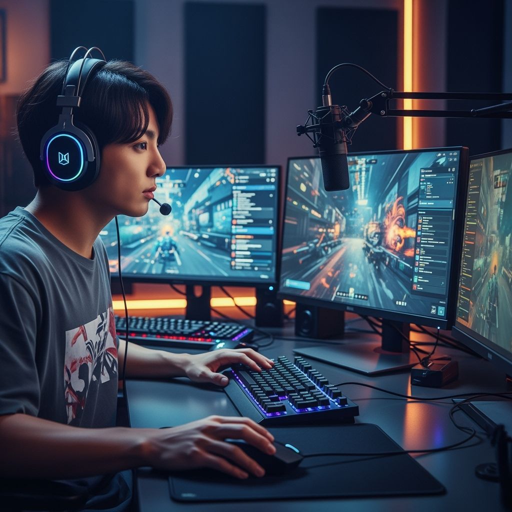 BTS Jungkook as Gamer: Hyper-Realistic Close-Up