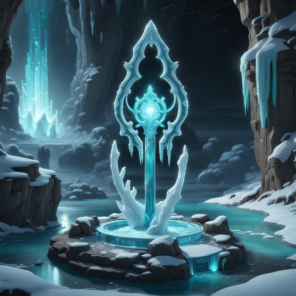 Icy alien artifact