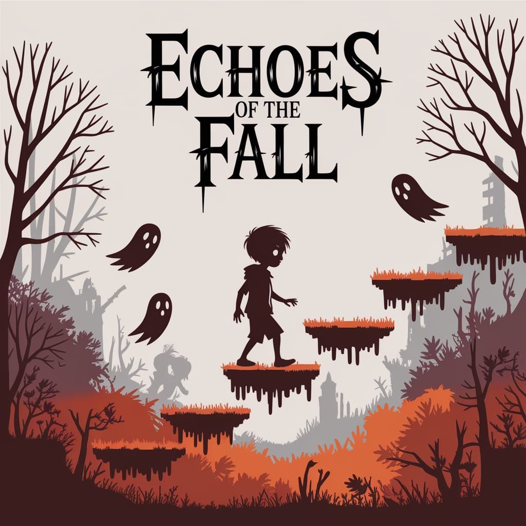 Surreal Game Cover: Echoes of the Fall