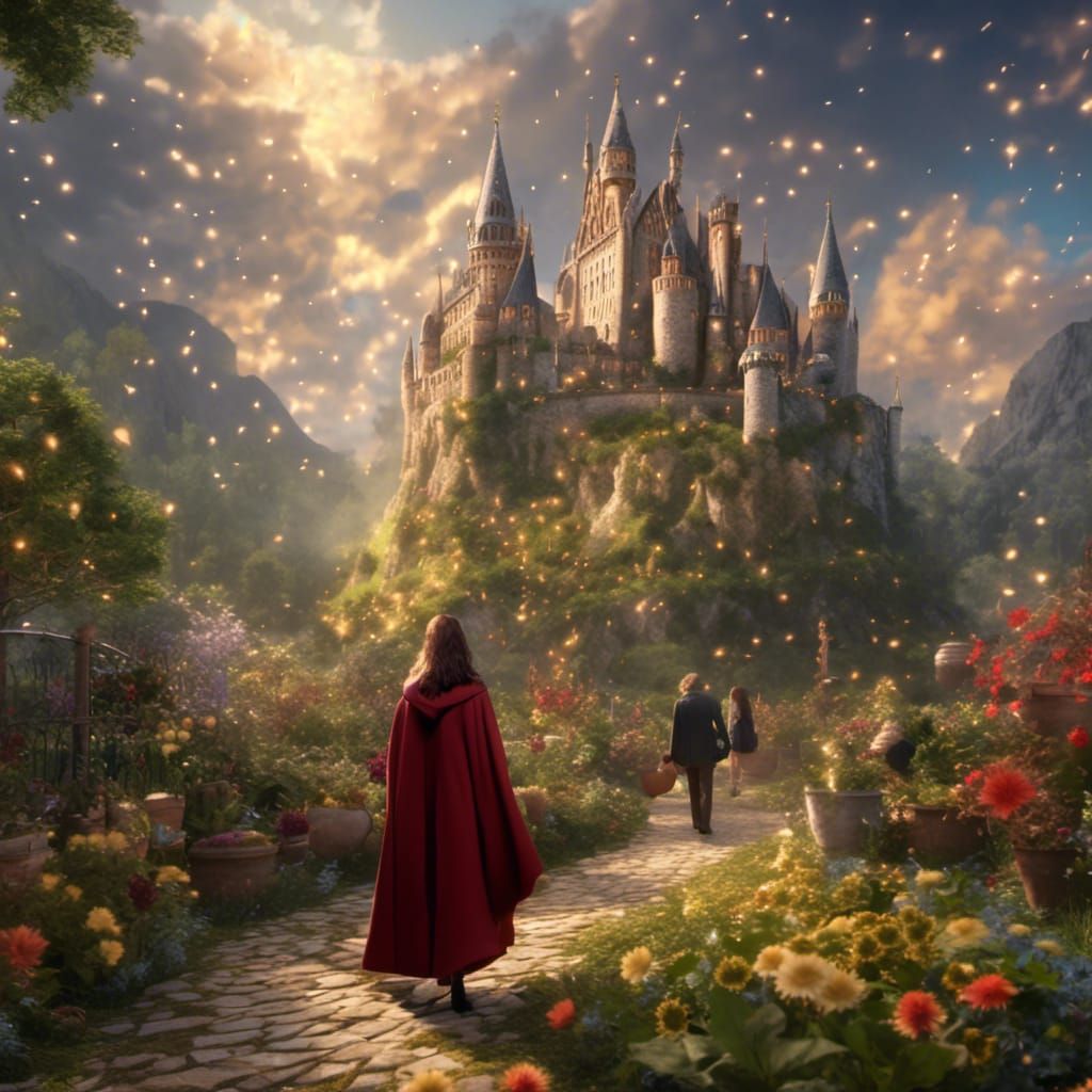 Harry Potter and Friends at Great Hall Table