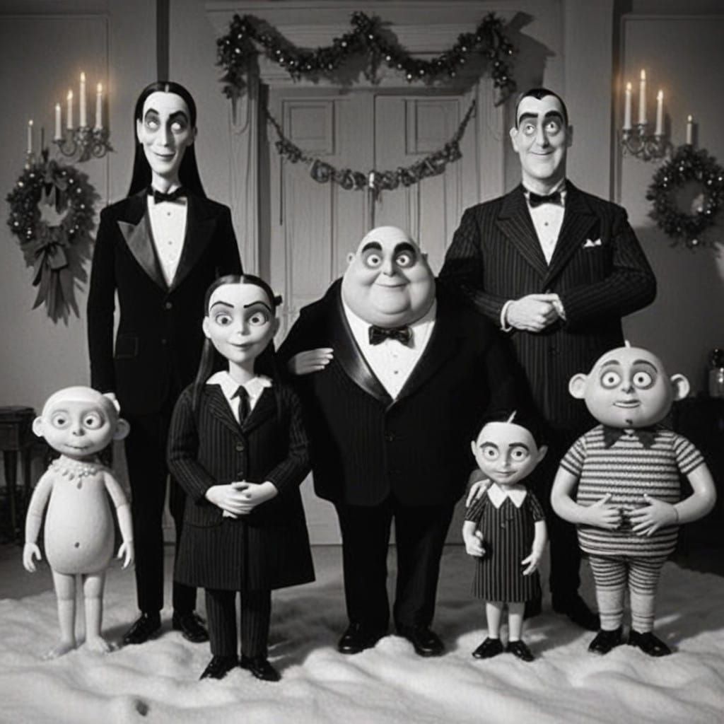 Addams Family Christmas in a Dark Victorian Aesthetic