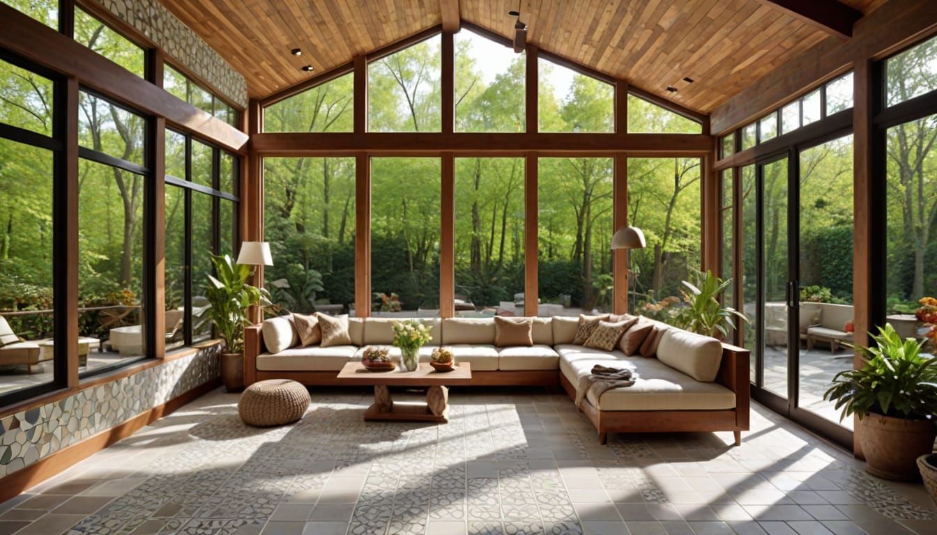 Surreal Modern Oasis Basks in Radiant Daylight