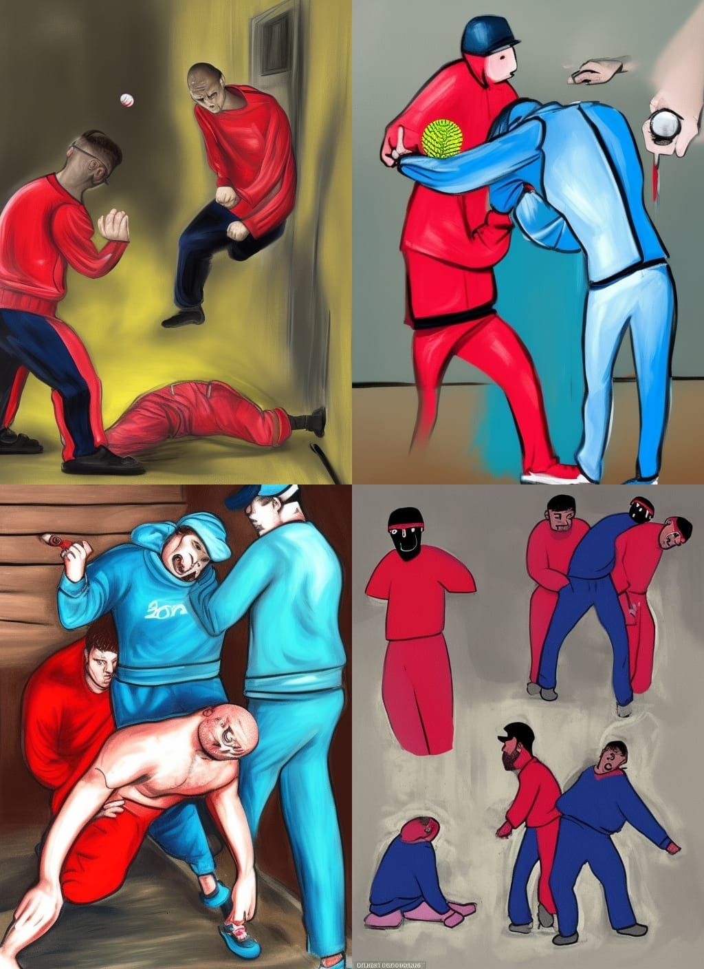 Torture Scene in a Color Painting
