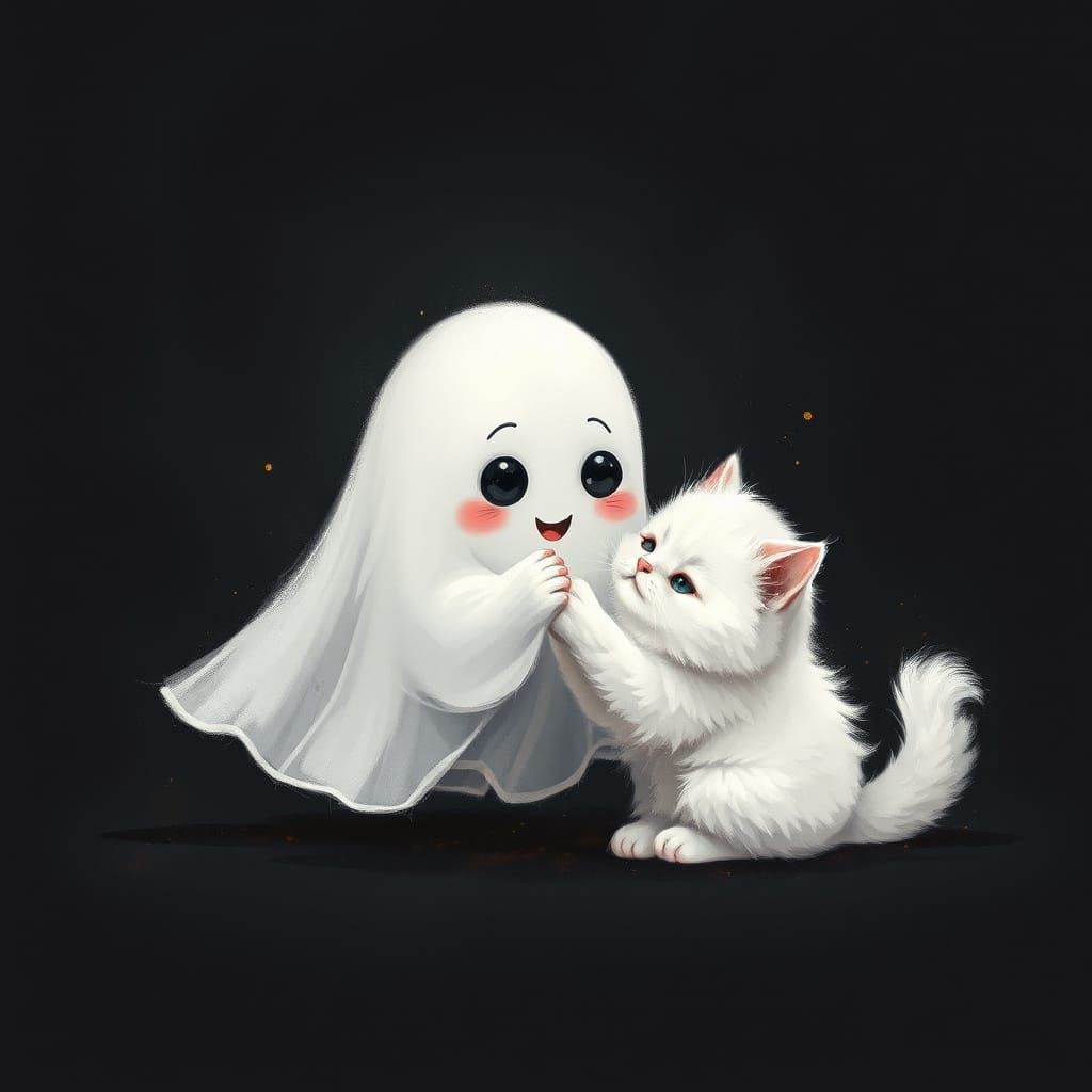 Ghost and Cat Play in the Dark: Minimalist Fantasy
