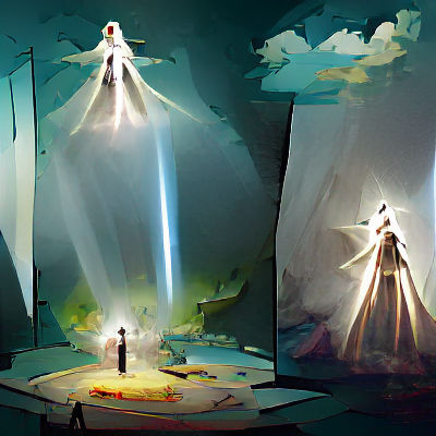 Beam of Light Piercing the Darkness