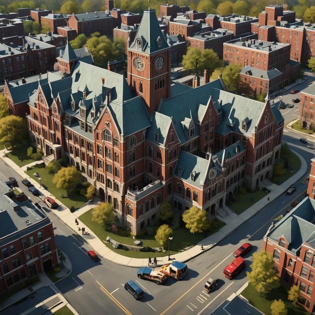 Gothic Hospital in Arkham, Massachusetts, 1920s