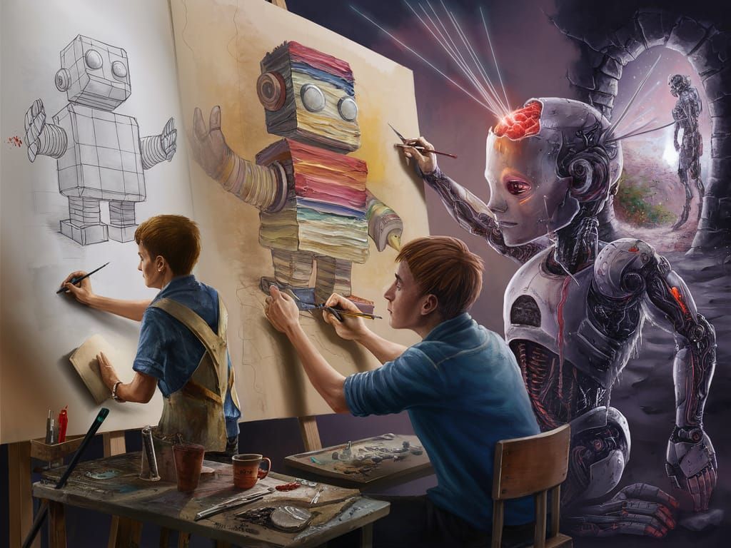 Artist Sketching Robots with Impasto and Sfumato Techniques