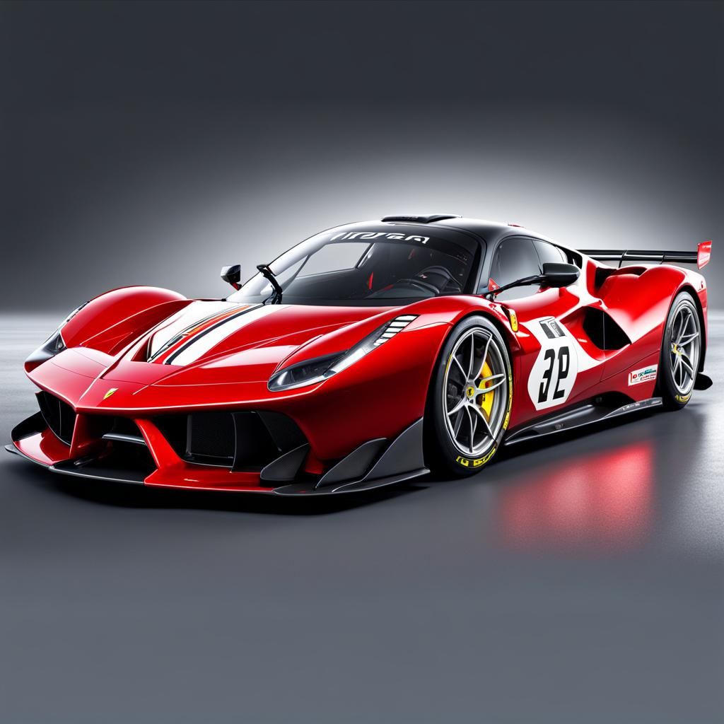Ferrari Hypercar at Le Mans: Hyperrealistic Concept Art