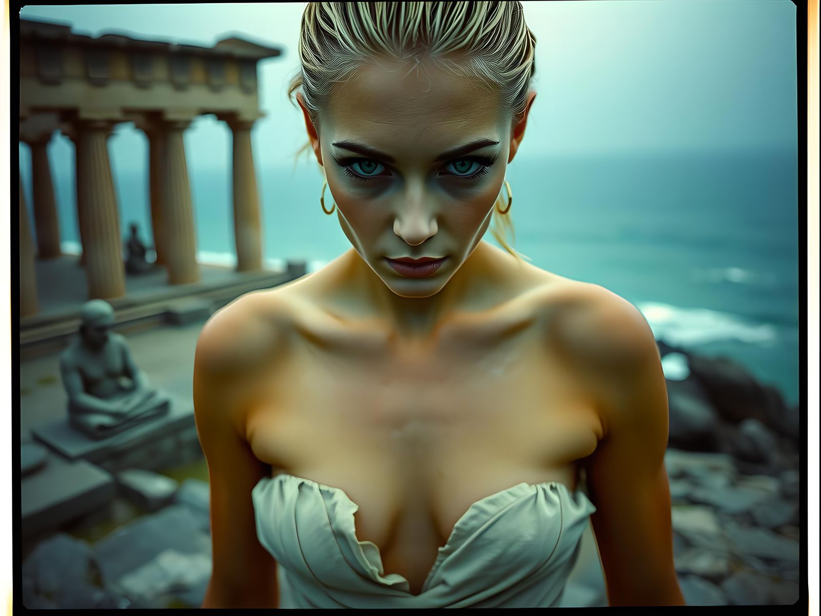 Venus with Luminous Eyes in Ancient Ruins