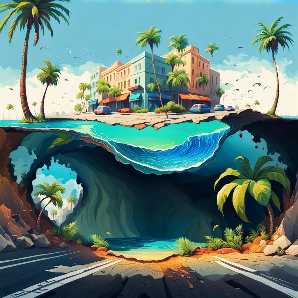 Surreal Oasis Emerges in Urban Landscape