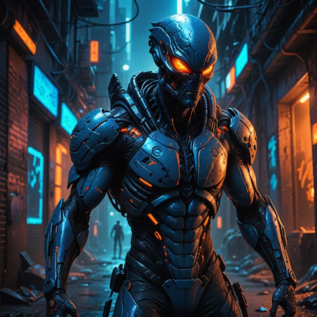 Alien Athlete Endurance in Sci-Fi Fantasy Concept Art