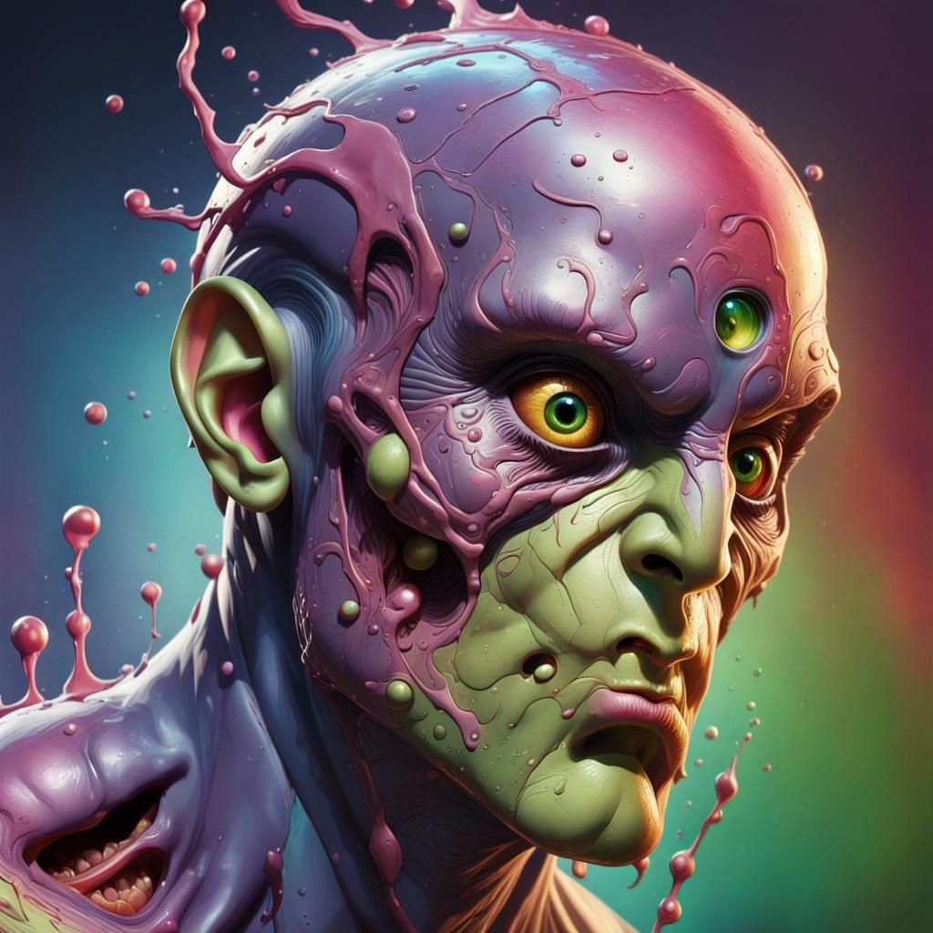 Detailed Hyperrealistic Brainiac Concept Art