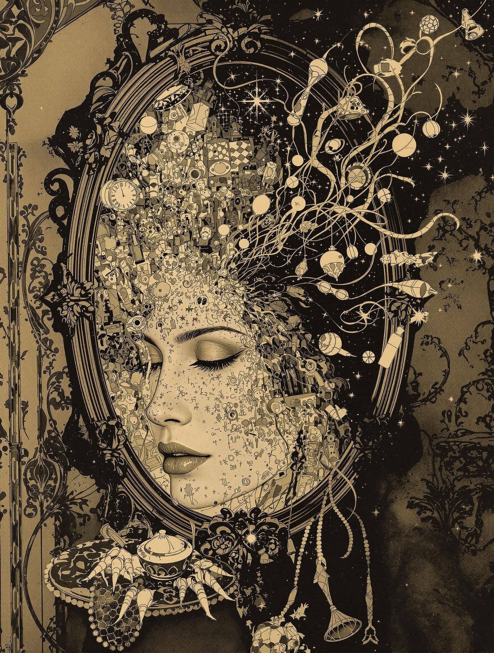 Enigmatic Woman Transcends Time and Space