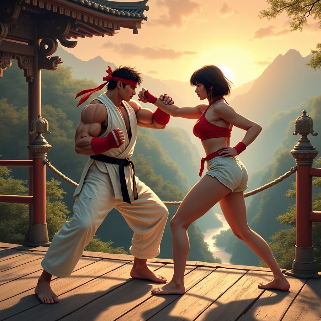 Sparring Partners: Ryu and Sakura